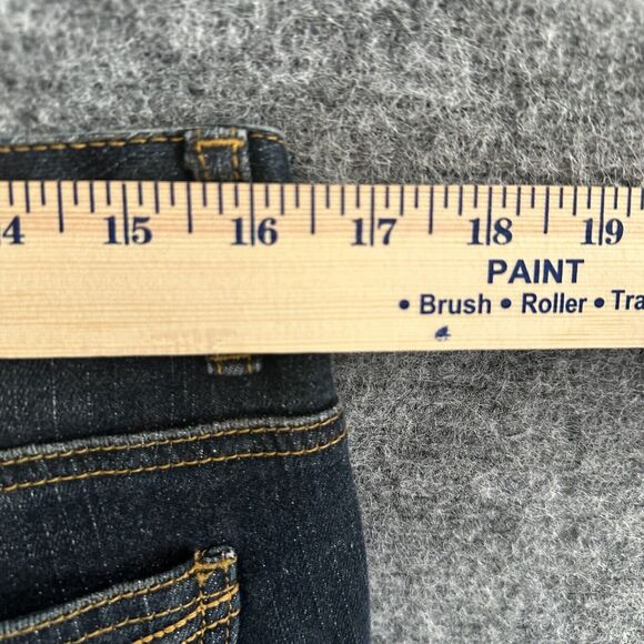 Michael Kors Jeans Women 10 Blue Bootcut Dark Embroidered Y2K Designer Logo - Picture 11 of 11